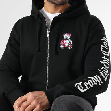 Teddy Yacht Club - Sweat Zippé Capuche Essentials Art Series Pink Noir