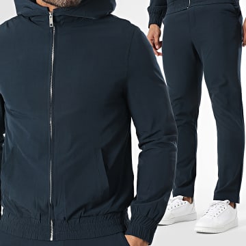 Frilivin - Ensemble Veste Capuche Zippée Et Pantalon Jogging Bleu Marine
