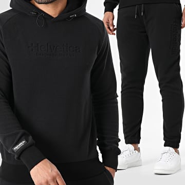 Helvetica - Set von Trainingsanzug Polar Schwarz