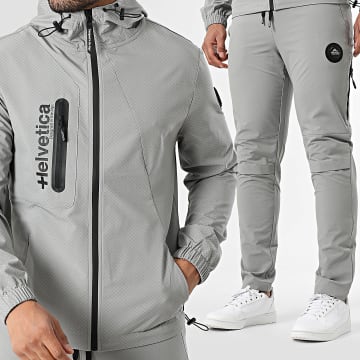 Helvetica - Set aus Trainingsanzug Liverpool Grau