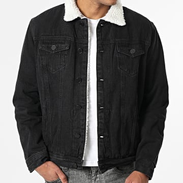 MTX - Jean Jacke mit Schafkragen 175 Schwarz Denim