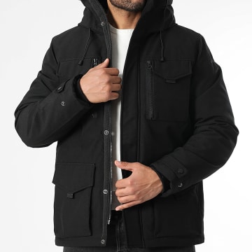 Schott NYC - Parka con capucha Broomfield Negro
