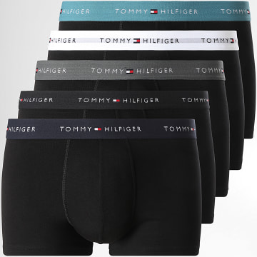 Tommy Hilfiger - Lot De 5 Boxers 3061 Noir Blanc Bleu Marine Gris Bleu