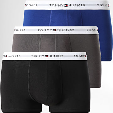 Tommy Hilfiger - Lot De 3 Boxers Trunk 2761 Bleu Roi Gris Anthracite Noir