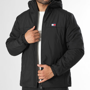Tommy Jeans - Veste Capuche Zippée Padded Poly 2065 Noir