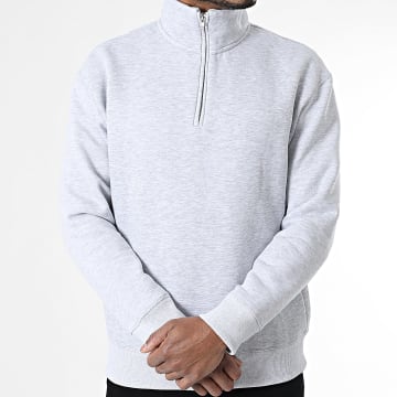 Classic Series - Sweat Col Zippé 016 Gris Chiné