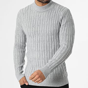 Classic Series - Sweater High Collar 909 Gray Marl