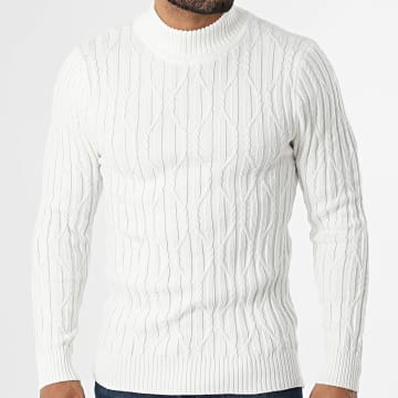 Classic Series - High Collar Sweater 909 White