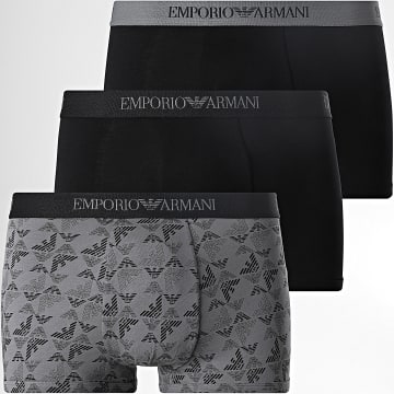 Emporio Armani - Lot De 3 Boxers EM000260-AF10800 Gris Noir