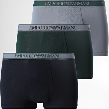 Emporio Armani - Lot De 3 Boxers EM000259-AF10779 Bleu Clair Bleu Marine Vert Foncé