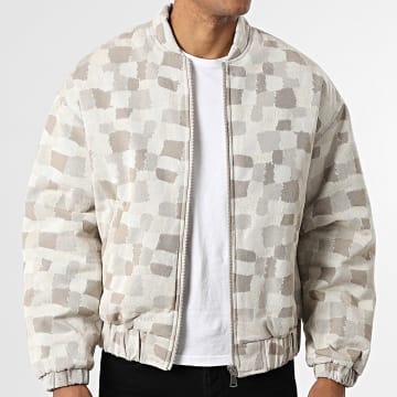 Frilivin - Veste Zippée A Carreaux Q67 Beige