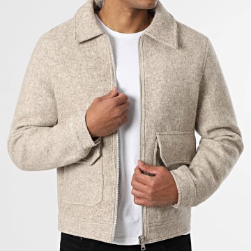 Frilivin - Veste Zippée W42 Beige Chiné