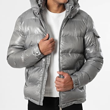 Frilivin - Plumífero con capucha 861 Gris Plateado