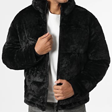 Frilivin - Plumífero con pelaje S75 Negro