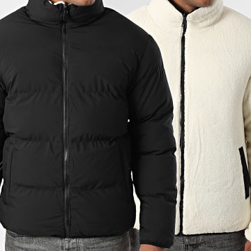 Frilivin - Plumífero reversible V50 negro beige