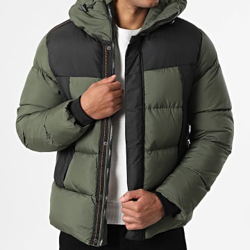 Frilivin - Plumífero con capucha B57 Verde Oliva Negro