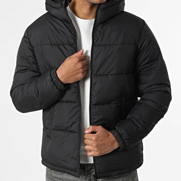 JJREBEL - Plumífero con capucha Rebel Logo Negro