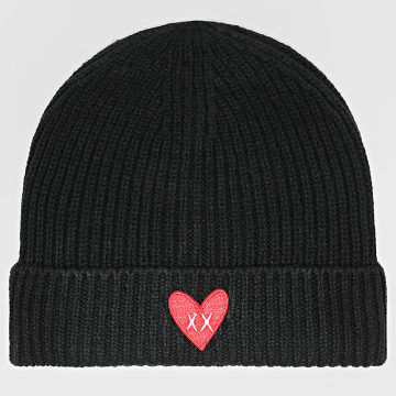 Luxury Lovers - Bonnet Red Heart Embroidery Noir