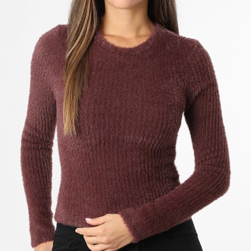 Only - Pull Mohair Femme Viola Bordeaux