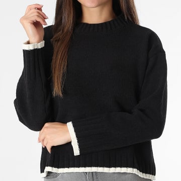 Vero Moda - Pull Femme Shadow Noir Beige