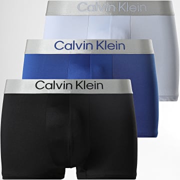 Calvin Klein - Pack de 3 Boxers NB4269 Azul Cielo Azul Rey Negro
