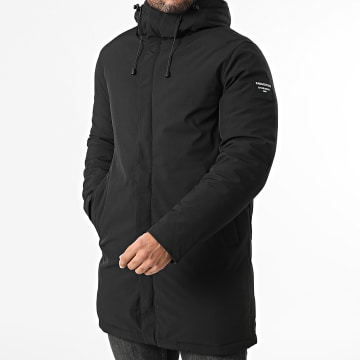 Classic Series - Long Hooded Parka Blanco Black