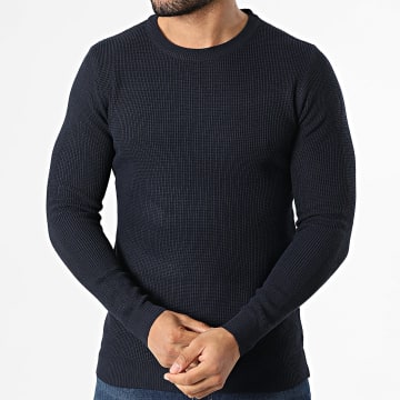 Classic Series - Sweat Crewneck Texturé 906 Bleu Marine
