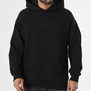Riches Paris - Sweat Hoodie Met Strass 905 Zwart