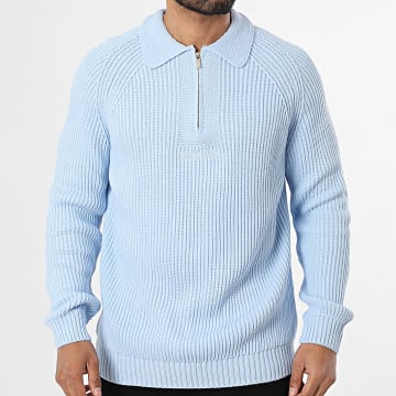 Riches Paris - Pull Col Gevoerd 943 Licht Blauw
