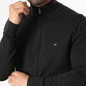 Tommy Hilfiger - Gilet Zippé Essential Cotton 6517 Noir