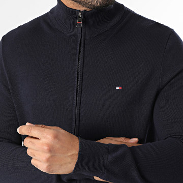 Tommy Hilfiger - Gilet Zippé Essential Cotton 6517 Bleu Marine