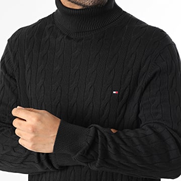 Tommy Hilfiger - Jersey Cuello Alto Classic Cotton Cable 0439 Negro