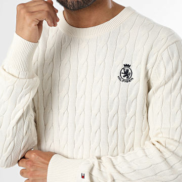 Tommy Hilfiger - Jersey Classic Cotton Cable Crest 1515 Beige Claro