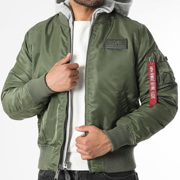 Alpha Industries - Bomberjack Capuchon Ma-1 D-Tec 183110 Olijfgrijs Gemeleerd