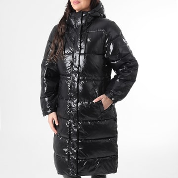 Calvin Klein - Plumífero Largo con Capucha Mujer 506G Negro