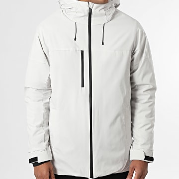 John H - Parka con Capucha 17 Gris Claro