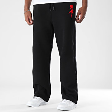 Luxury Lovers - Pantalón Jogging Amplio Rosa Velvet Negro Rojo