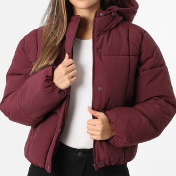 Only - Piumino con cappuccio Donna Wonder Bordeaux