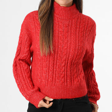Only - Maglia Crop Donna Ida Rossa
