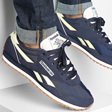 Reebok - Zapatillas Classic AZ 100230793 Azul Marino Amarillo