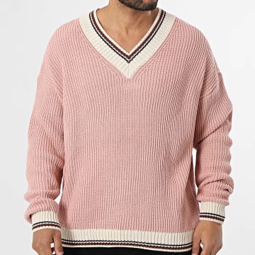 Riches Paris - V-hals Trui 940 Roze Licht Beige Zwart Bruin