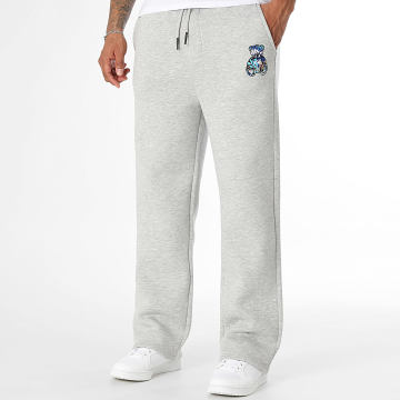 Teddy Yacht Club - Art Series Blue Gray Striped Wide Jogger Pants