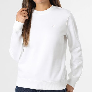 Tommy Jeans - Sweat Crewneck Femme Flag Crew 9959 Blanc