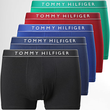 Tommy Hilfiger - Lot De 5 Boxers Everyday Essentials 3679 Noir Vert Bleu Roi Bordeaux Bleu Marine