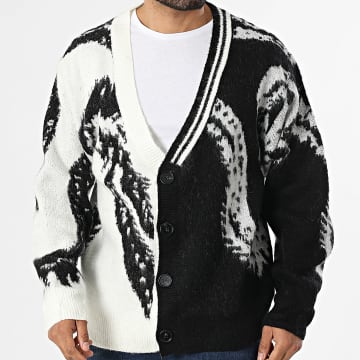 Uniplay - Cardigan Con Bottoni 681 Nero Bianco