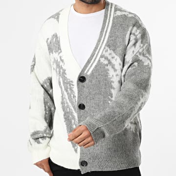 Uniplay - Cárdigan Botonado 681 Gris Jaspeado Beige Claro