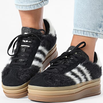 Adidas Originals - Baskets Femme Gazelle Bold W JS3907 Core Black Cream White Gold Metallic