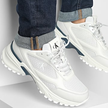 Calvin Klein - Baskets Hike Runner Laceup Mesh Mix 1451 Oyster Mushroom Vaporous Silver