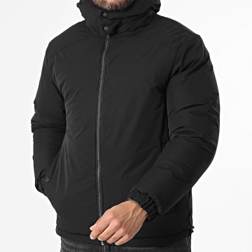 John H - Piumino con cappuccio reversibile 04 Nero Grigio