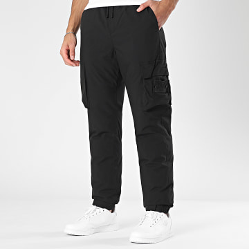 John H - Pantalon Cargo Rembourré L06 Noir